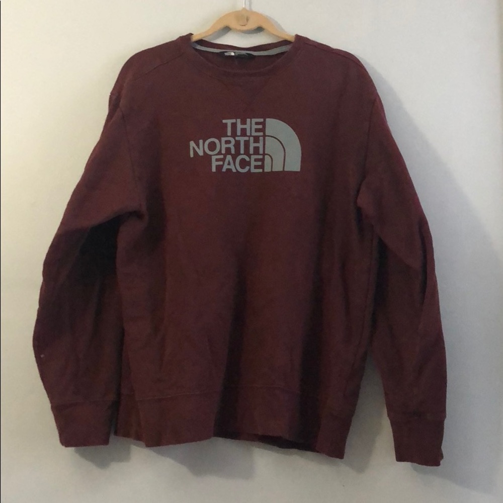 Maroon North Face crewneck